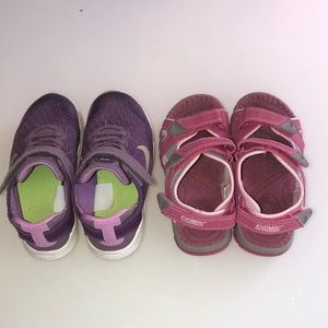 Selling as a set size 13 Nike and Khombu shoe.